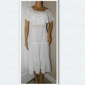 Giacam Stephie White Off The Shoulder Dress